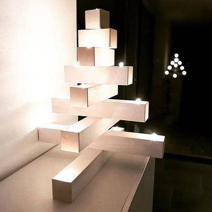 Light spruce | Alternative to a Christmas tree | Tealight holder | Wooden Christmas tree