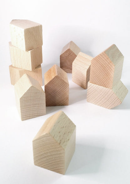 Blocchi da costruzione S costruzione (blocchi) case | Set da 10 | Case decorative