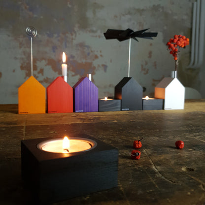 Case Set M di 5 | Città fatta di piramide, casa dell'incenso, casa delle candele, governante, casa dei fiori | diverse combinazioni di colori