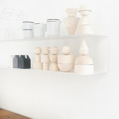 König + Königin, Stereotypen 2er Set | flexible Dekofiguren im Bauhaus-Stil | Cultform-Design