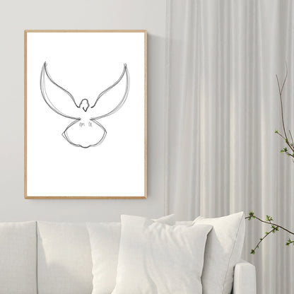 Graphic "Dove-Peace" Hand Drawing Line | Download