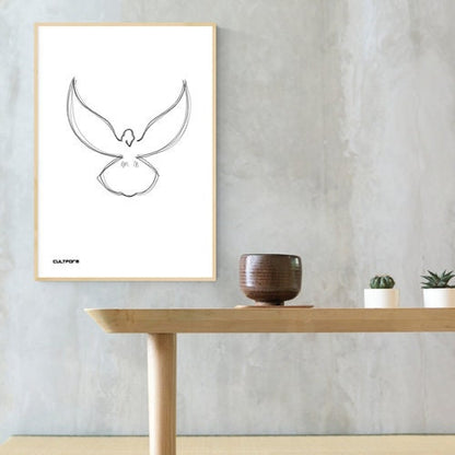 Graphic "Dove-Peace" Hand Drawing Line | Download