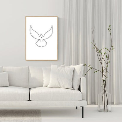 Graphic "Dove-Peace" Hand Drawing Line | Download