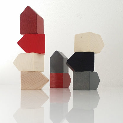 Blocchi da costruzione S costruzione (blocchi) case | Set da 10 | Case decorative