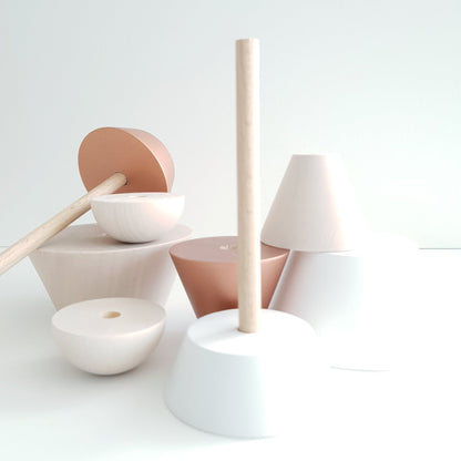 König + Königin, Stereotypen 2er Set | flexible Dekofiguren im Bauhaus-Stil | Cultform-Design