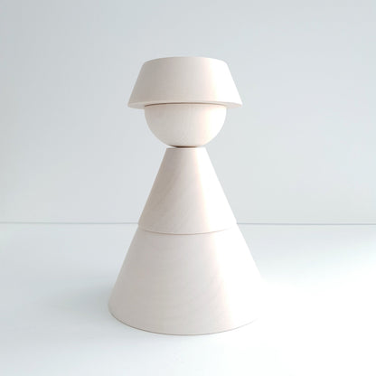 König + Königin, Stereotypen 2er Set | flexible Dekofiguren im Bauhaus-Stil | Cultform-Design