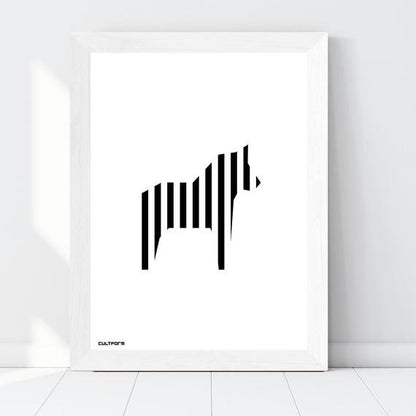 Grafik "Pferd Gestreift Schwarz Weiß" Download