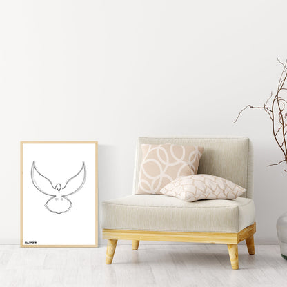 Graphic "Dove-Peace" Hand Drawing Line | Download