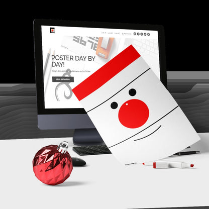 Scarica la grafica natalizia Rudolph Santa Snowman set di 3