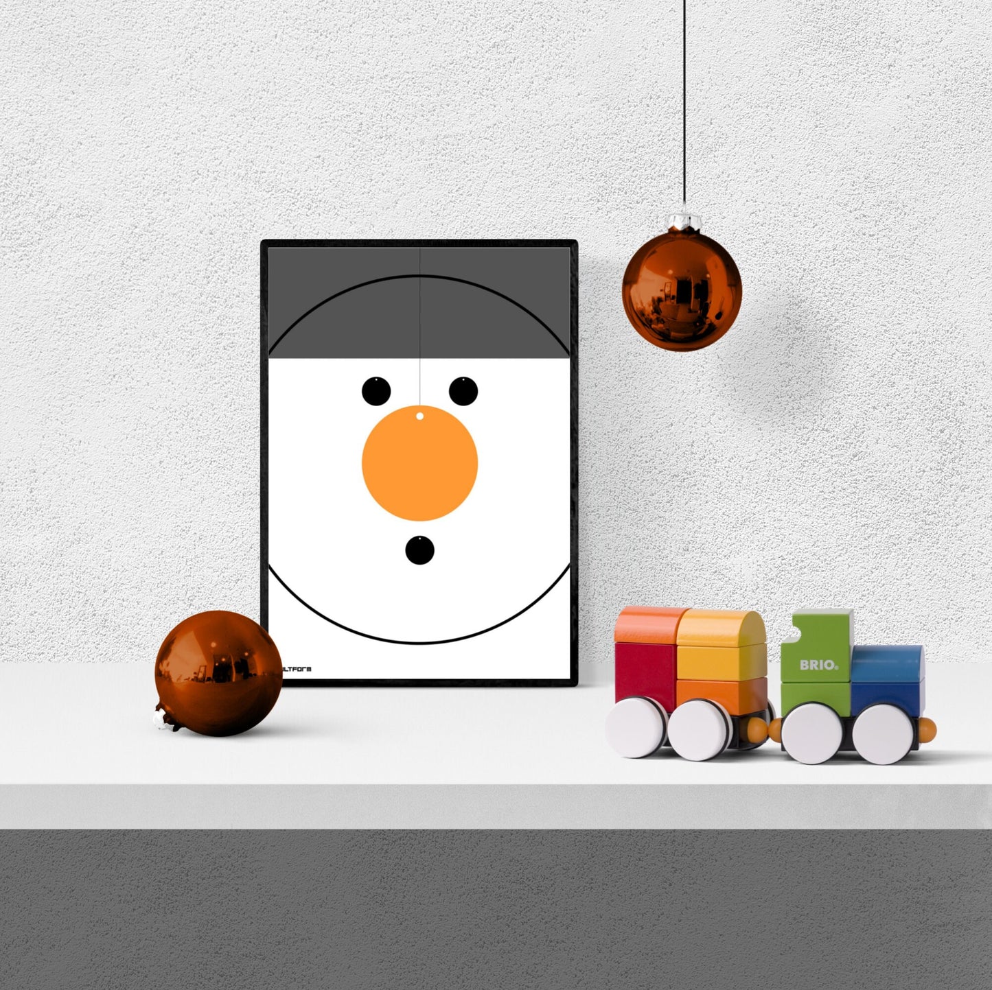 Download Weihnachtsgrafik Rudolph Santa Snowman 3er Set
